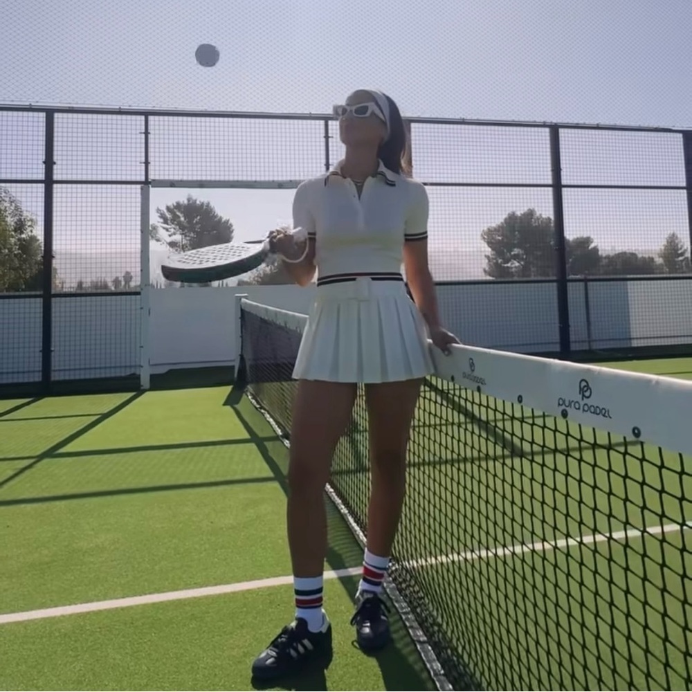 NWT Goldie Byrd Belted Pleated Mini Skirt XS White New Tennis Golf Cute Sold Out - Picture 13 of 13